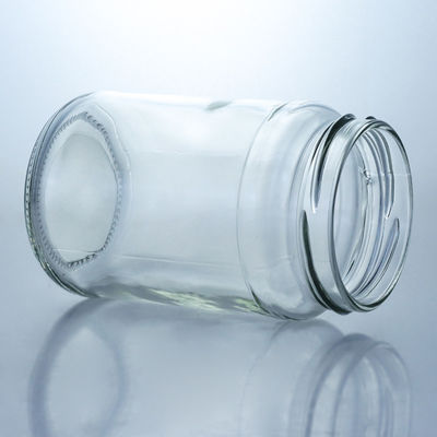 Material do colarinho Vidro 4oz 8oz 16oz frascos de boca larga para armazenamento de mel de gemas picles