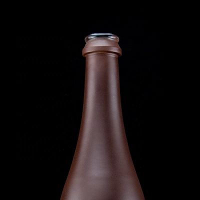 Garrafa de champanhe de 500 ml com acabamento fosco Design único Colar de vidro revestido de cobre