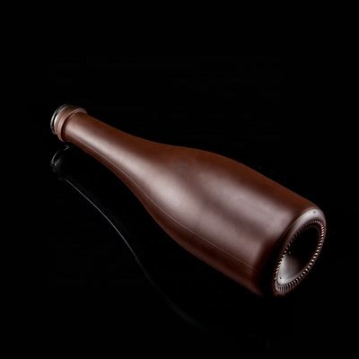 Garrafa de champanhe de 500 ml com acabamento fosco Design único Colar de vidro revestido de cobre