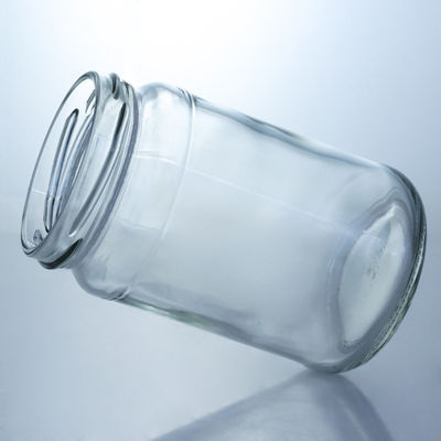 Material do colarinho Vidro 4oz 8oz 16oz frascos de boca larga para armazenamento de mel de gemas picles