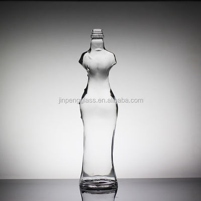 Desenho personalizado corpo feminino forma especial garrafa de licor 1000ml 750ml com superfície decal
