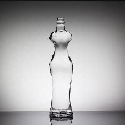 Sexy Female Body em forma de garrafa única garrafa de vidro de licor com tampa de coroa