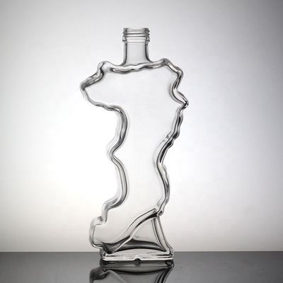 Garrafa de vidro em forma de coração feita sob encomenda com tampa de coroa e tampa de design único