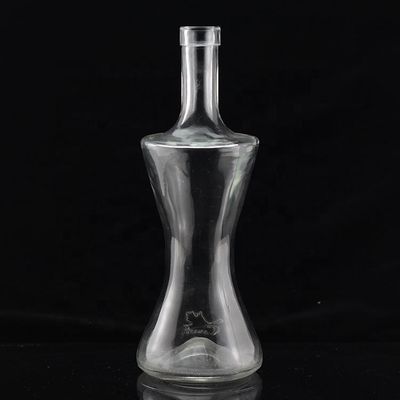 Garrafa de vidro industrial de 700 ml para a indústria de bebidas em forma de polegar