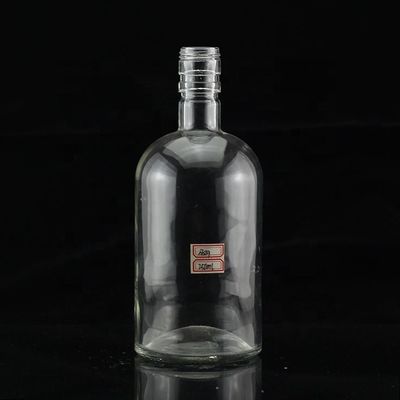 Garrafa de vidro industrial de 700 ml para a indústria de bebidas em forma de polegar
