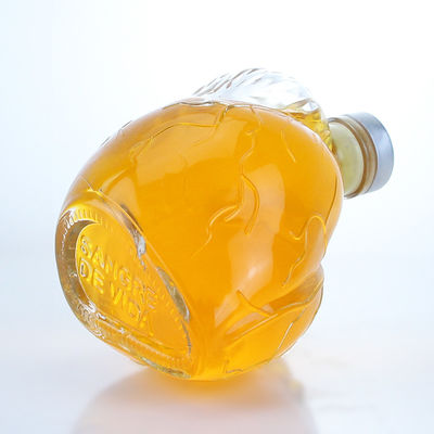 Garrafa de vidro de licor em forma de coração clara ou personalizada para bebida Whisky Vodka Brandy
