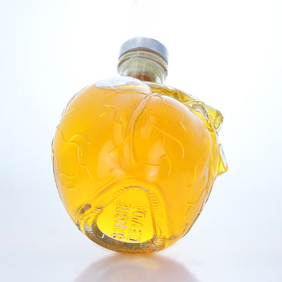 Garrafa de vidro de licor em forma de coração clara ou personalizada para bebida Whisky Vodka Brandy
