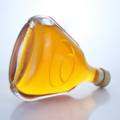 Garrafa de vidro de 700 ml clara ou personalizada para gin rum champanhe brandy whisky licor