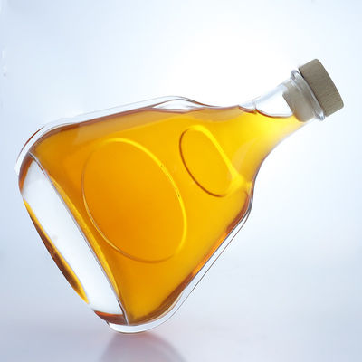 Garrafa de vidro de 700 ml clara ou personalizada para gin rum champanhe brandy whisky licor