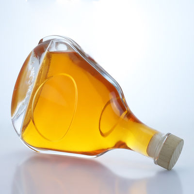 Garrafa de vidro de 700 ml clara ou personalizada para gin rum champanhe brandy whisky licor