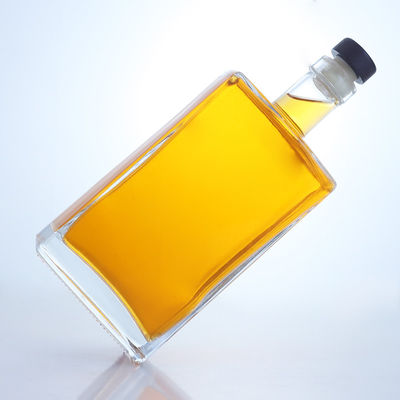 Logotipo personalizado Garrafa de vidro de 750 ml para Gin Rum Champanhe Brandy Tequila Whisky Liquor