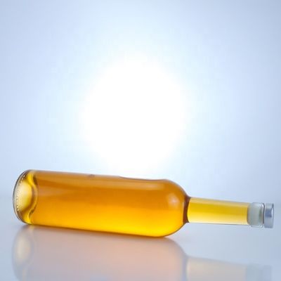 Garrafa de vidro de logotipo personalizado para 750ml de pescoço comprido limpo Flint Gin Rum Champagne Liquor
