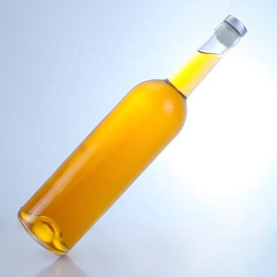 Garrafa de vidro de logotipo personalizado para 750ml de pescoço comprido limpo Flint Gin Rum Champagne Liquor