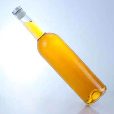 Garrafa de vidro de logotipo personalizado para 750ml de pescoço comprido limpo Flint Gin Rum Champagne Liquor