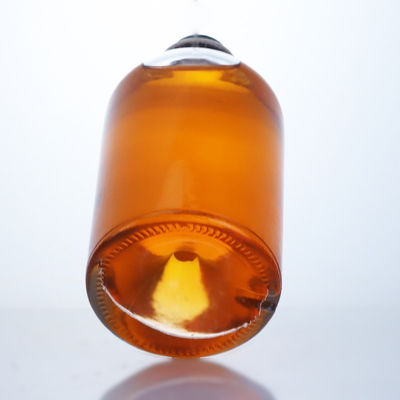 Colarinho de vidro 750 ml de pescoço curto em forma redonda, vazio, limpo, gin, ron, champanhe, bebidas alcoólicas, garrafa com cortiça