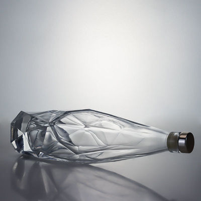 Botella de vidro de bebidas gravada com rolha de cortiça Elegante e durável