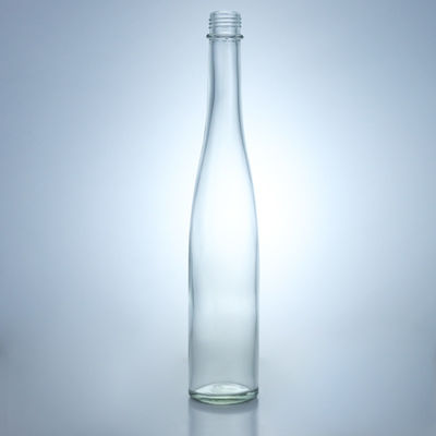Contenedor de bebidas Garrafa de vidro de pedra de alta e fina com tampa de parafuso