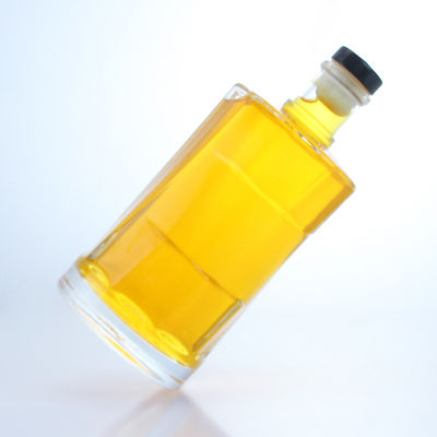Garrafa de vidro transparente com cortiça para uísque Vodka Tequila Gin Rum