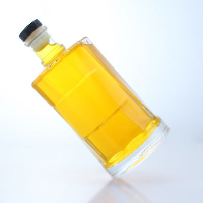 Garrafa de vidro transparente com cortiça para uísque Vodka Tequila Gin Rum