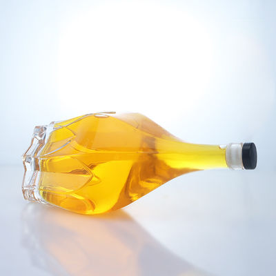 Flint Glass Design em relevo Torno Cap Spirit garrafa para Whisky Vodka Tequila Gin Rum
