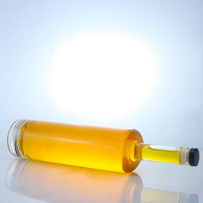 Garrafa de vidro de 750 ml de qualidade alimentar para rum, vodka, uísque, tequila, gin, material de super-flinta