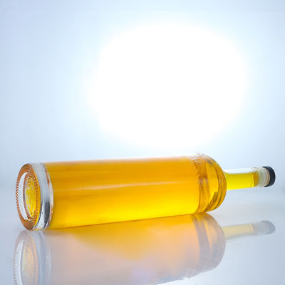 Garrafa de vidro de 750 ml de qualidade alimentar para rum, vodka, uísque, tequila, gin, material de super-flinta