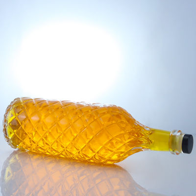 Colarinho de vidro Super Flint Rum em relevo Vodka Whiskey Tequila Gin Botelho com Cortiça