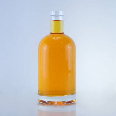 Logotipo personalizado e tampa garrafa de 750 ml de vidro para rum gin vodka tampa de cortiça personalizada