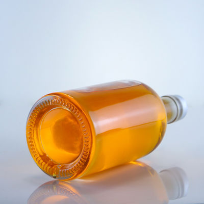 Logotipo personalizado e tampa garrafa de 750 ml de vidro para rum gin vodka tampa de cortiça personalizada