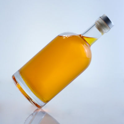 Logotipo personalizado e tampa garrafa de 750 ml de vidro para rum gin vodka tampa de cortiça personalizada