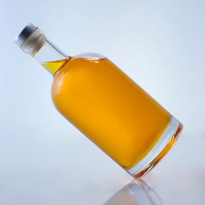 Logotipo personalizado e tampa garrafa de 750 ml de vidro para rum gin vodka tampa de cortiça personalizada