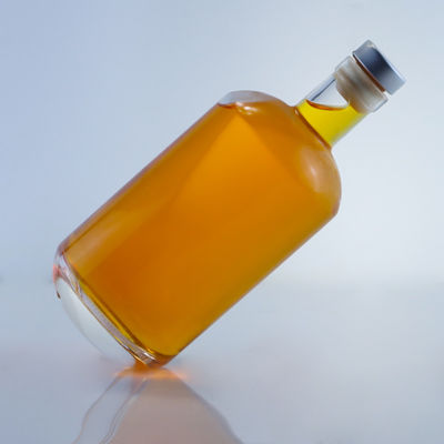 Whisky Gin Rum Vodka Liquor Botella 750 ml Classic Round Glass com rolha