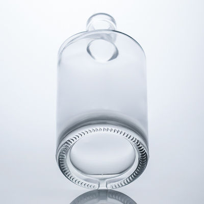 Forma redonda Design personalizado 750ml garrafa de vidro de licor vazio claro para rum vodka gin uísque