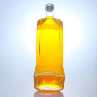 Flasca de vidro feita de material de colarinho claro ou personalizado para rum Vodka Whisky Tequila Gin