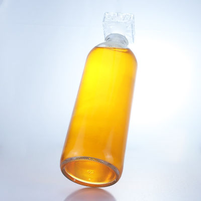 Garrafa de vidro de forma redonda para rum vodka uísque tequila gin