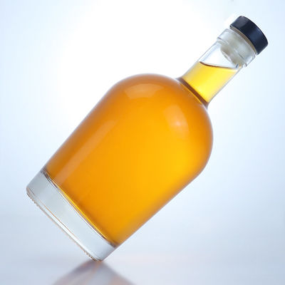 Garrafa de 750 ml para Gin Rum Vodka Forma personalizada com material de colarinho de vidro