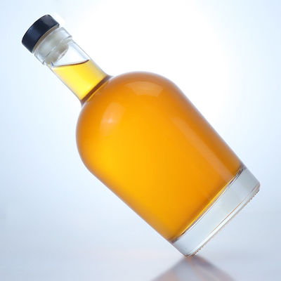 Garrafa de 750 ml para Gin Rum Vodka Forma personalizada com material de colarinho de vidro