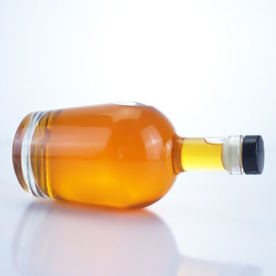 Garrafa de 750 ml para Gin Rum Vodka Forma personalizada com material de colarinho de vidro