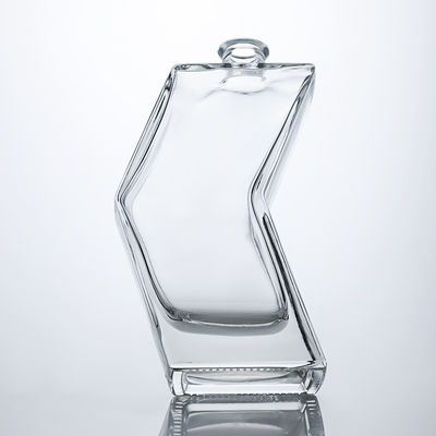 Garrafa de vidro de forma única para rum gin vodka rolha de cortiça