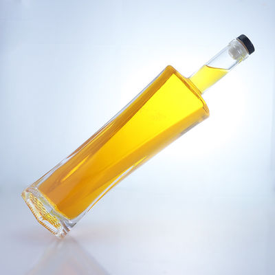 750 ml de garrafa de vidro hexagonal com vedação de cortiça para bebidas alcoólicas
