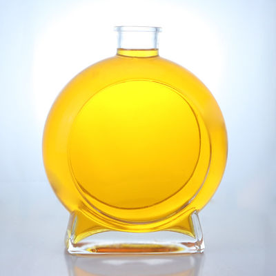 Super Flint Material Forma plana Rum Vodka Whisky Tequila Gin Garrafa de vidro com cortiça