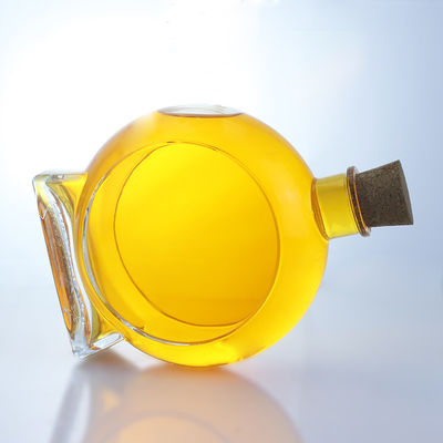 Super Flint Material Forma plana Rum Vodka Whisky Tequila Gin Garrafa de vidro com cortiça