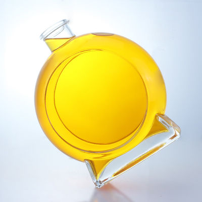 Super Flint Material Forma plana Rum Vodka Whisky Tequila Gin Garrafa de vidro com cortiça
