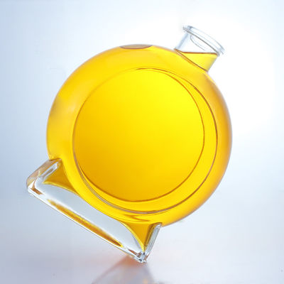 Super Flint Material Forma plana Rum Vodka Whisky Tequila Gin Garrafa de vidro com cortiça