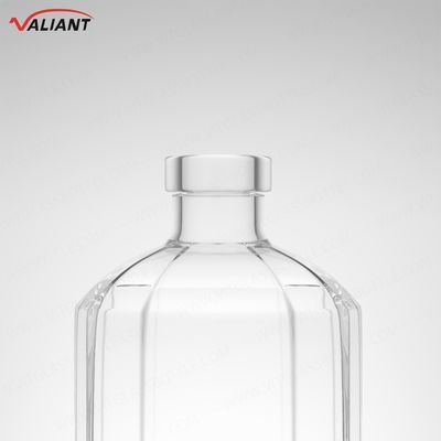 Rum Vodka Whisky Tequila Gin 250 ml Super Flint Glass com cortiça e forma personalizada