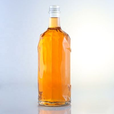 Garrafa de vidro de design exclusivo para champanhe Gin Rum Brandy Whisky em material Super Flint