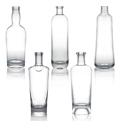 Cola de vidro Vodka Whisky Gin Rum Botelho 375 ml 500 ml 700 ml 750 ml 1000 ml com T de cortiça