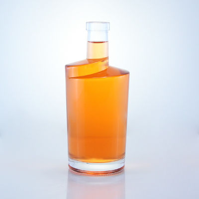 Garrafa de vidro para gin rum champanhe brandy e uísque com logotipo personalizado