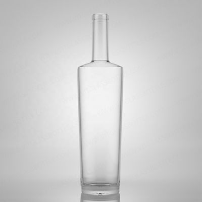 Garrafa de vidro de logotipo personalizado para rum Vodka Whiskey Tequila Gin 750ml Super Flint Glass