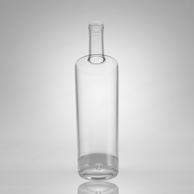 Garrafa de vidro de logotipo personalizado para rum Vodka Whiskey Tequila Gin 750ml Super Flint Glass